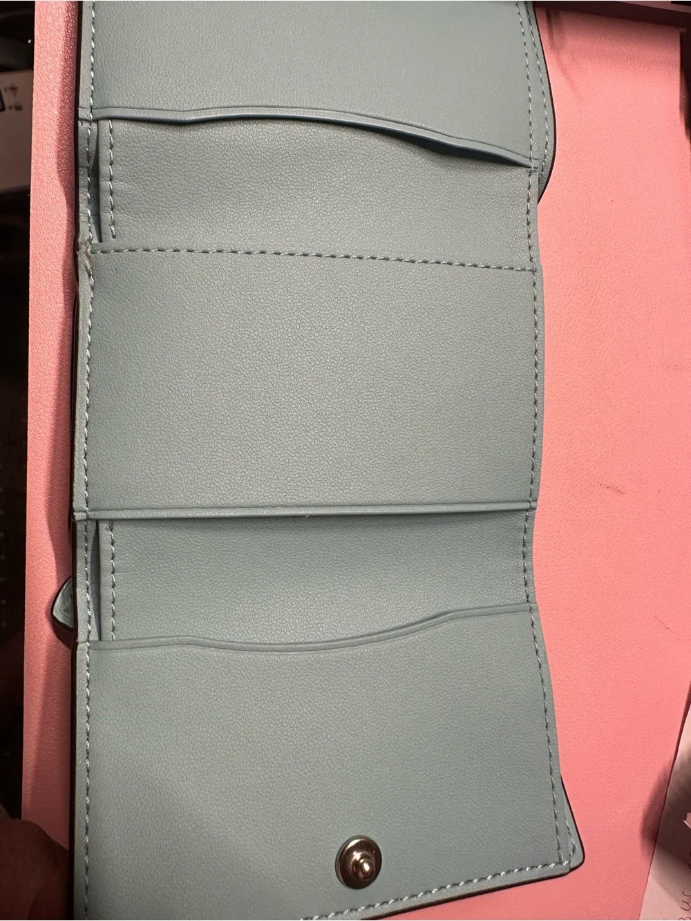 Coach Faded Blue Leather Micro Wallet - NWT